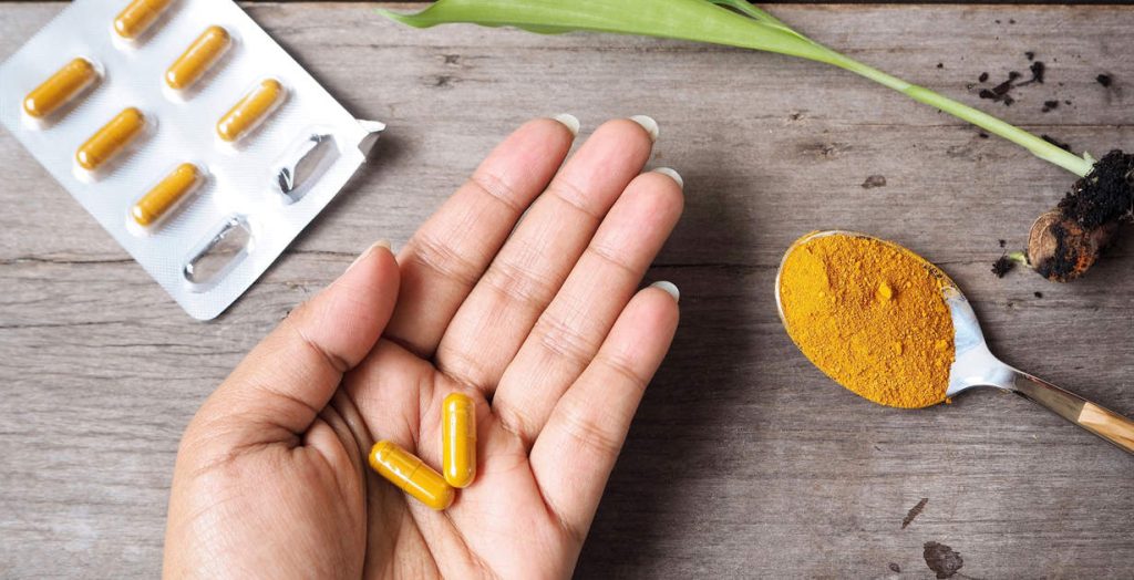 Turmeric capsules and powder