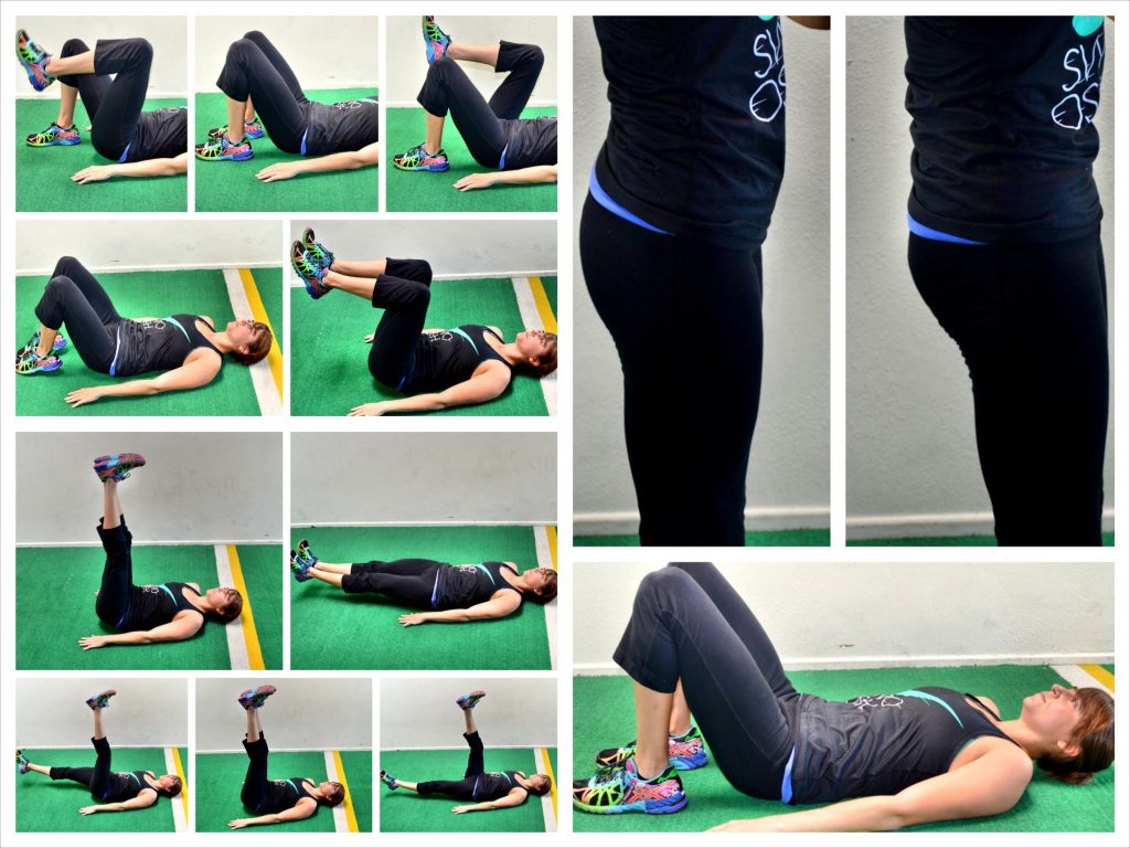 Pelvic tilts for core engagement
