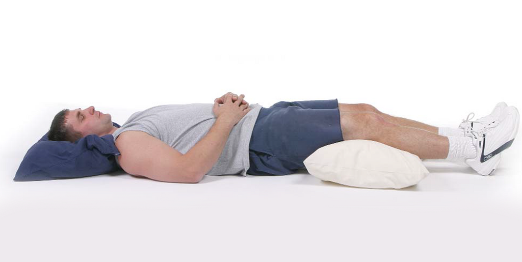 back sleeping with knees elevated